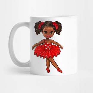 Ballerina Dance African American ballerina in red tutu for girls who love ballet Mug